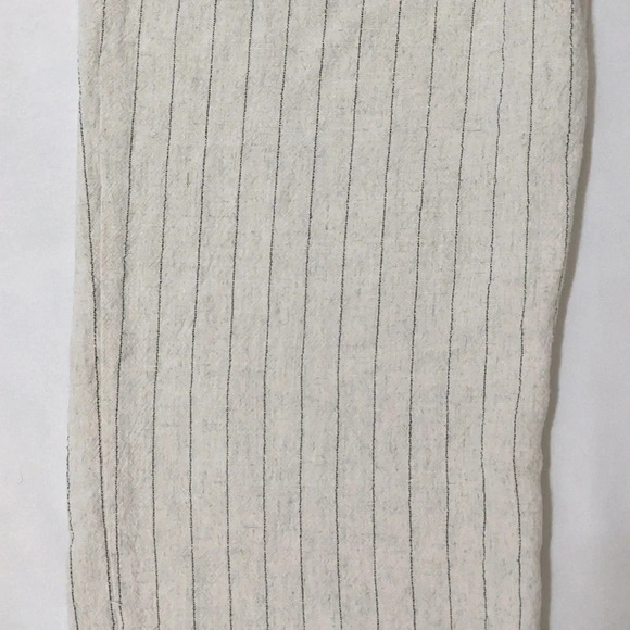 7 For All Mankind Linen Pants, Color Cream/Black Size 4 - Picture 11 of 14